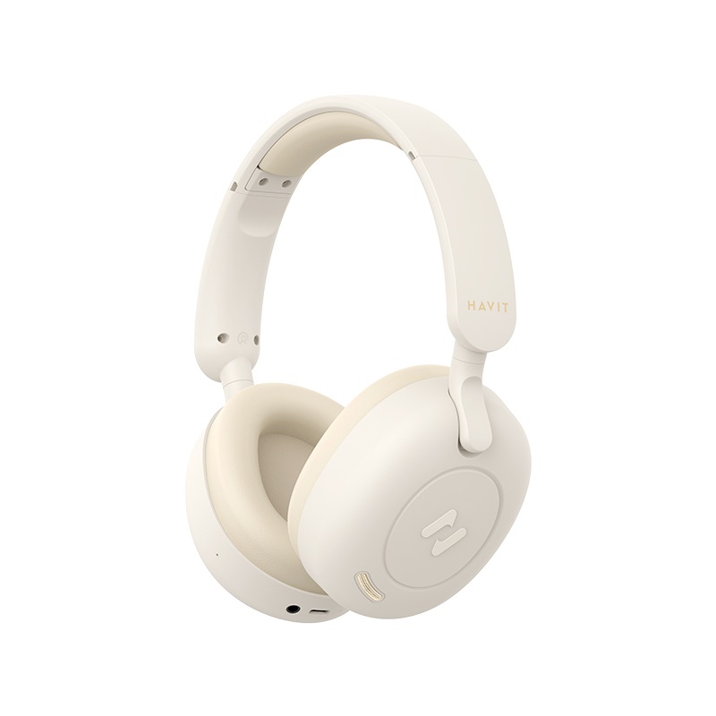 HAVIT Cuffie H655BT Wireless Bluetooth Beige con Microfono per Chiamate e Musica