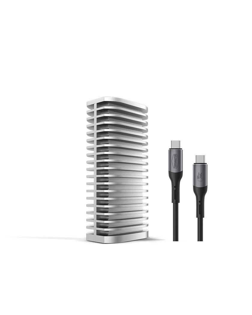 TerraMaster D1 SSD Pro - Box per HD esterno in Alluminio per M.2 SSD con USB 4.2 fino a 80Gbps
