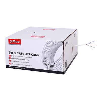 Dahua PFM923I-6UN-C Cavo di rete UTP CAT6 305 metri con guaina LSZH, conduttori in OFC 0.53 mm, compatibile PoE
