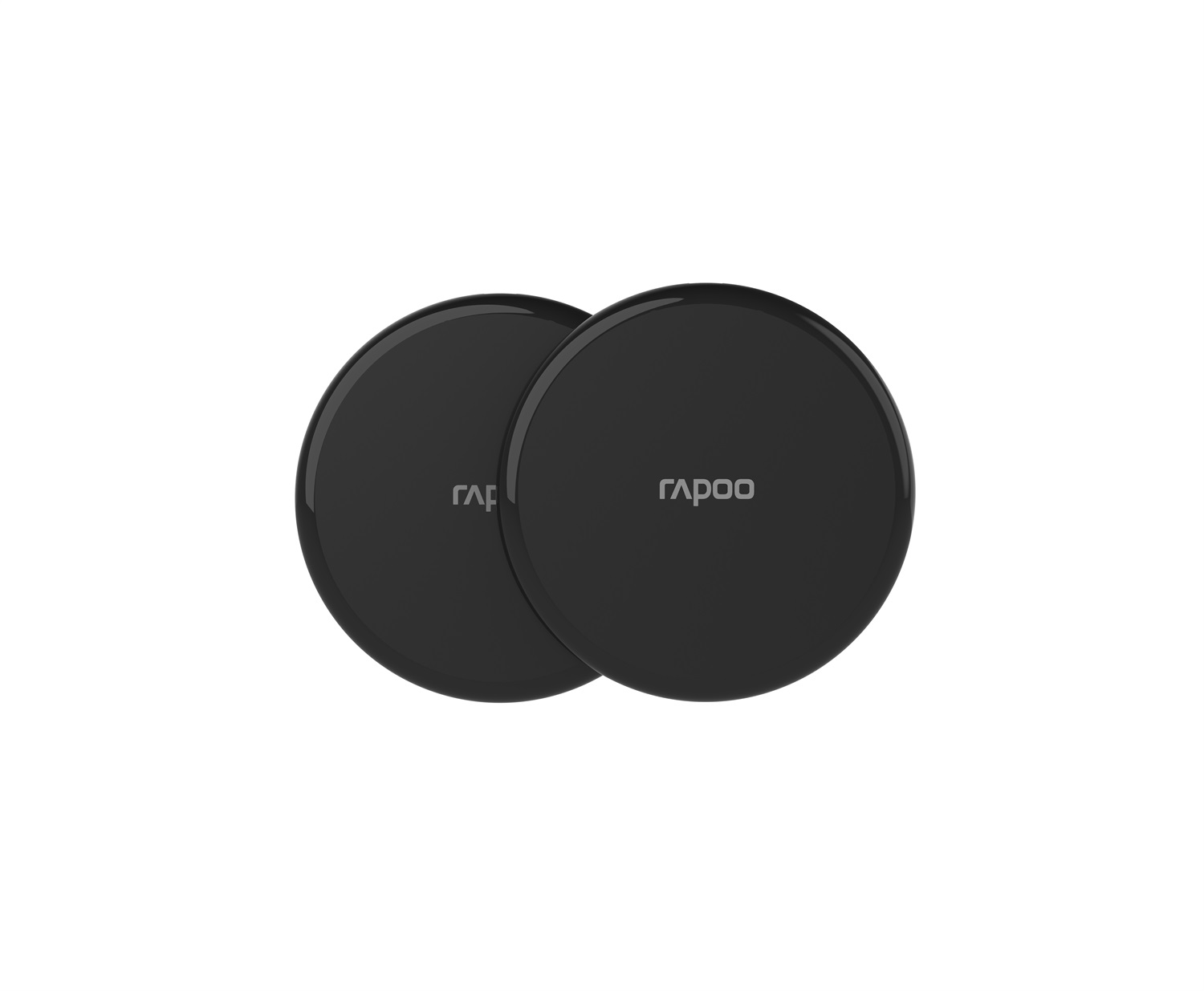 Rapoo XC105 Caricatore Wireless Qi - Set di 2, Nero, Compatibile con Smartphone iOS e Android