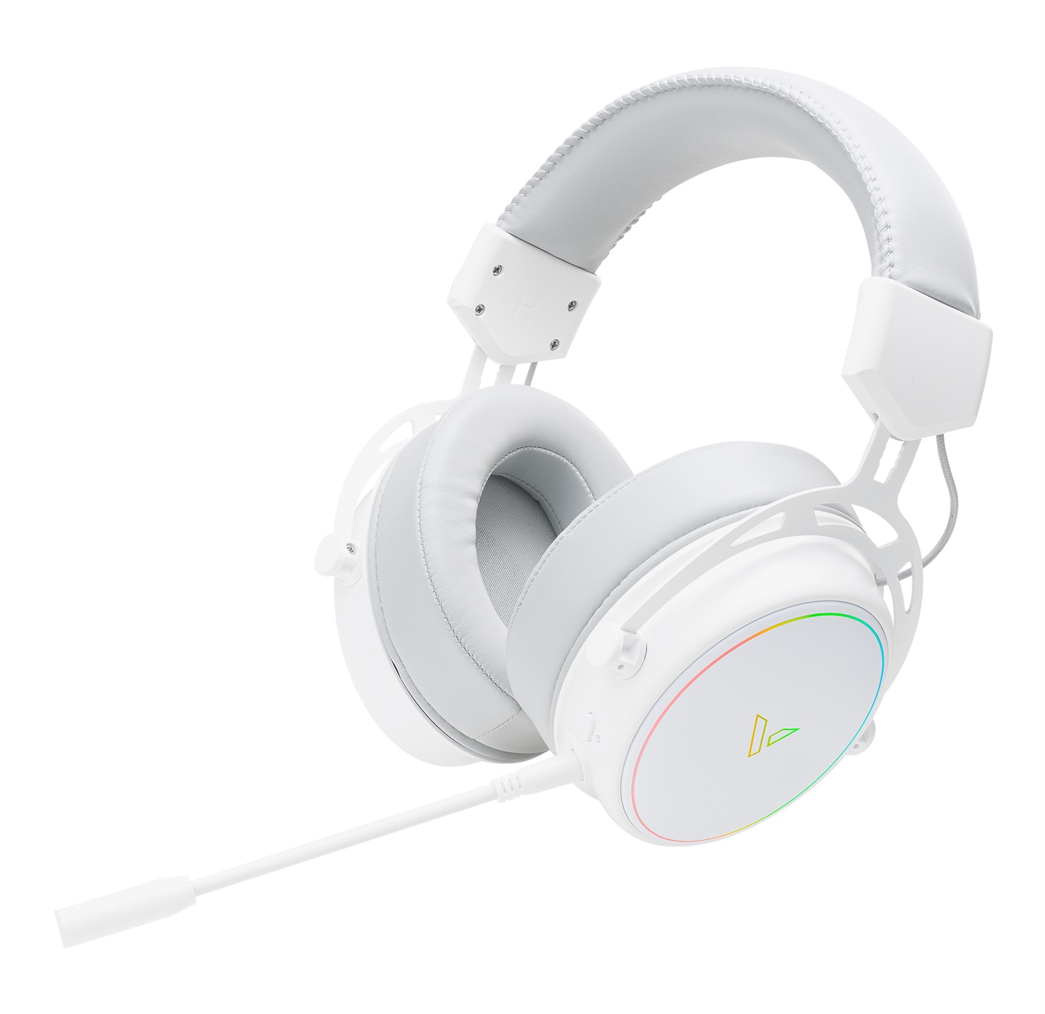 Rapoo VH800 Cuffie da Gioco Wireless Dual-mode 2.4GHz e Bluetooth 5.2, Bianco con Retroilluminazione