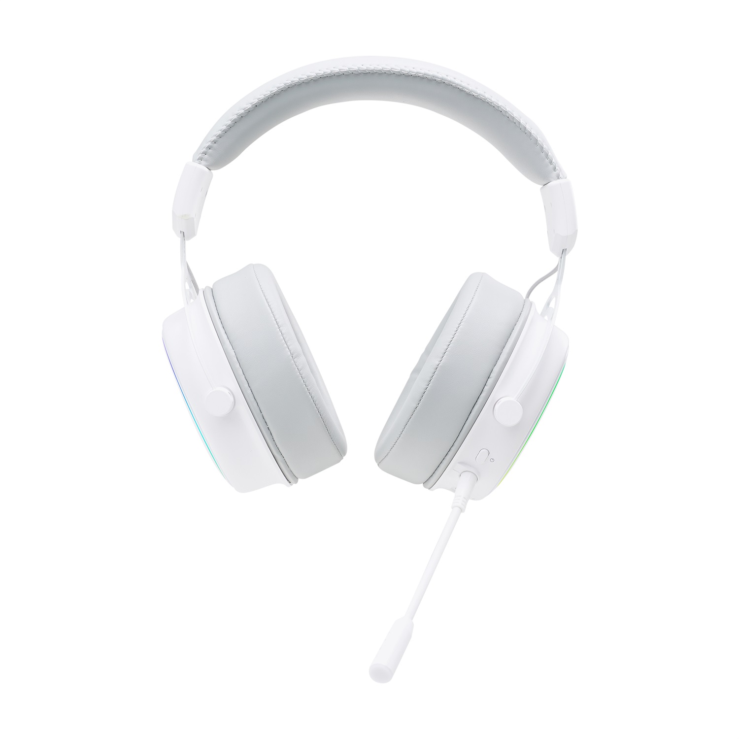 Rapoo VH800 Cuffie da Gioco Wireless Dual-mode 2.4GHz e Bluetooth 5.2, Bianco con Retroilluminazione