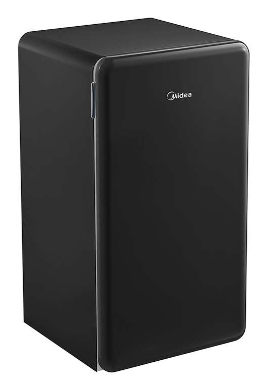 Midea MDRD142SLE30 - Frigorifero minibar da tavolo 93 litri, design retrò, Classe E, Libera installazione, Nero