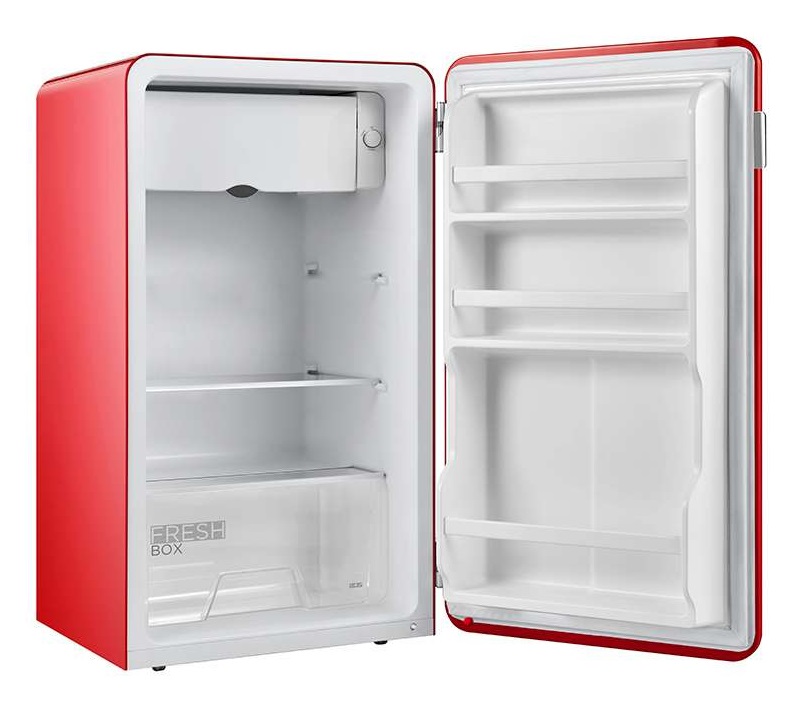 Midea MDRD142SLE32 Mini Frigo Retro Libera Installazione 93 Litri Classe Energetica E Raffreddamento Statico Rosso