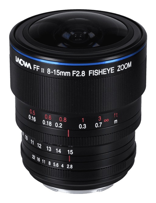 Laowa 8-15mm f/2.8 FF Zoom Fisheye per Canon RF - Obiettivo zoom fisheye full-frame con apertura f/2.8 e doppio effetto