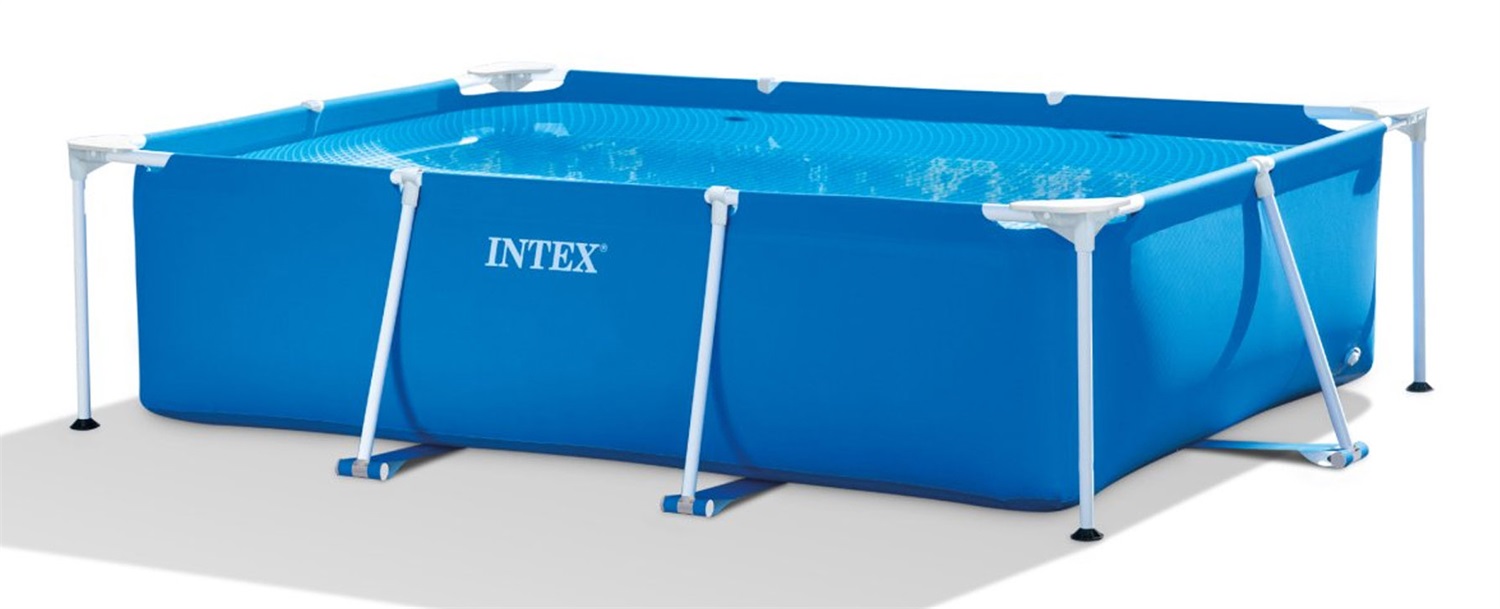 Intex 28270NP Piscina Fuori Terra Rettangolare Blu 220x150x60 cm, Capacità 1662 L, Struttura in Acciaio