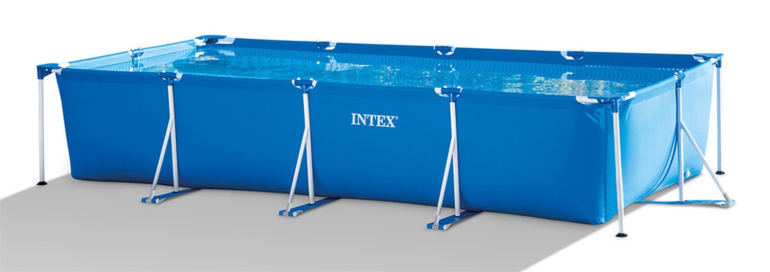 Intex 28273NP Piscina Rettangolare Fuori Terra Blu 450 x 220 x 84 cm, Capacità 7127 L, Max 5-6 Persone