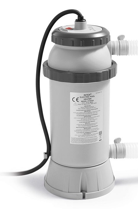 Intex 28684 Riscaldatore Elettrico per Piscina Fuori Terra - Compatibile con piscine fino a 457 cm, Potenza 3000 W, Plastica Grigia