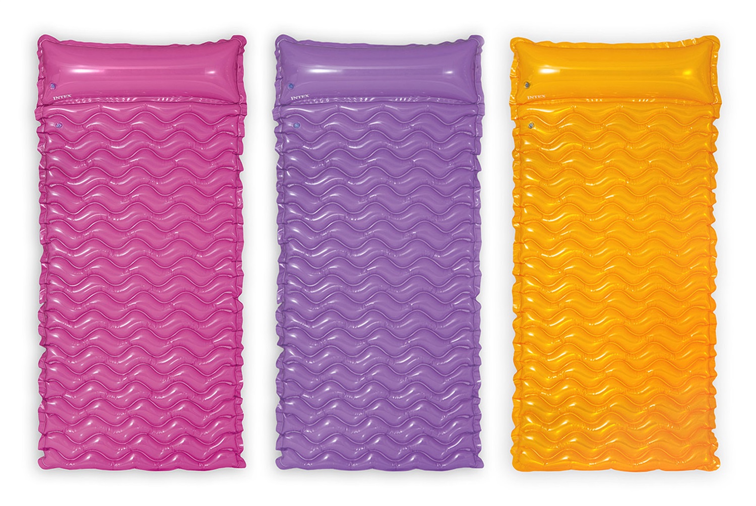 Intex Materassino Onde 229 x 86 cm - Vinile Resistente, Colori Assortiti, Facile da Gonfiare