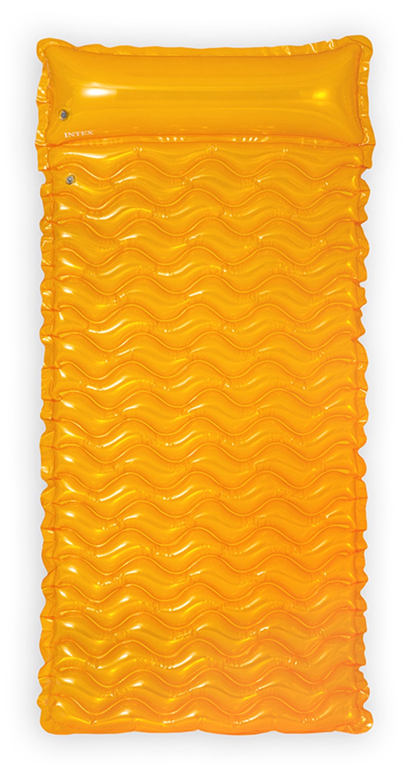 Intex Materassino Onde 229 x 86 cm - Vinile Resistente, Colori Assortiti, Facile da Gonfiare