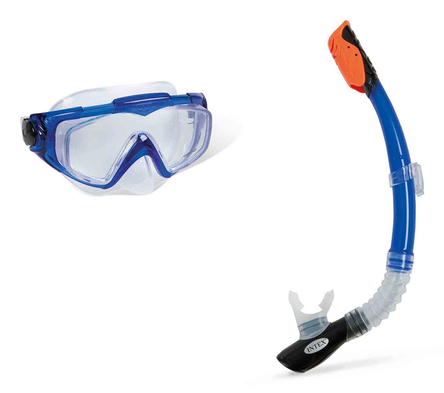 Intex 55962 Maschera Aqua Pro Boccaglio Unisex - Blu, Ipoallergenico, Guarnizione in Silicone
