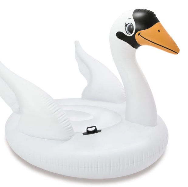 Intex Isola Grande Cigno Gonfiabile Multicolore 194 x 152 x 147 cm - Comodo e Sicuro con Maniglie e Toppe di Riparazione