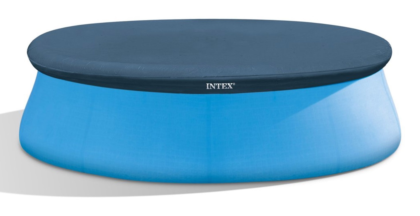 Intex Copripiscina Easy Set Blu Ø305 cm - Telo di Copertura con Fori di Drenaggio