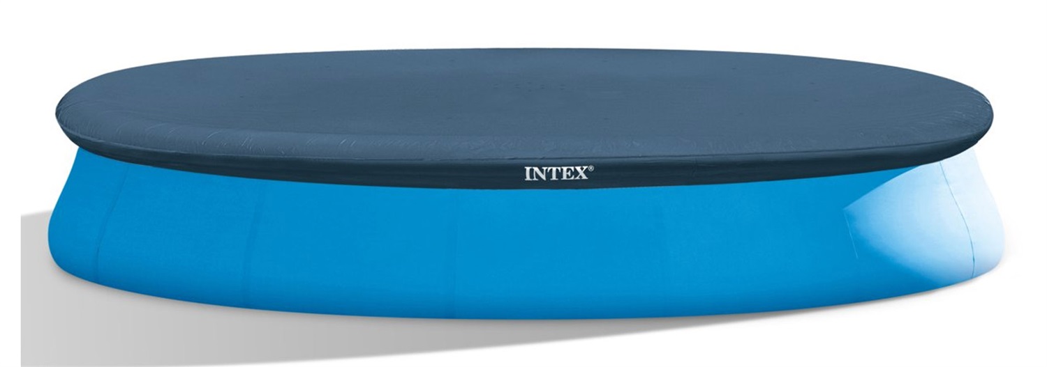 Intex 28023 Copripiscina Easy Nero Diametro 457 cm - Telo di Copertura con Fori di Drenaggio