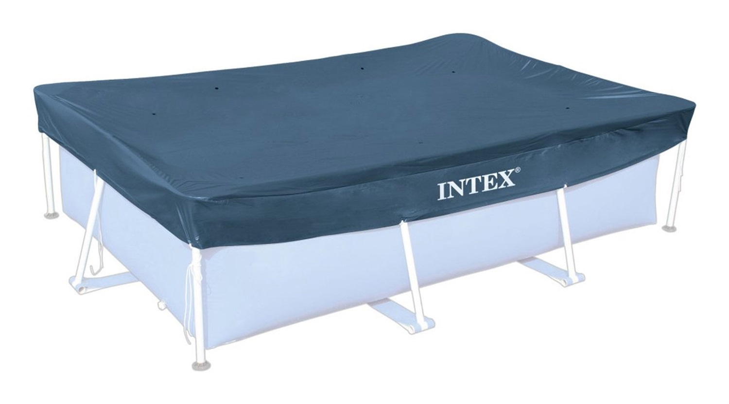 Intex 28037 Copertura per Piscina Rettangolare Blu 400 x 200 x 20 cm con Fori di Drenaggio