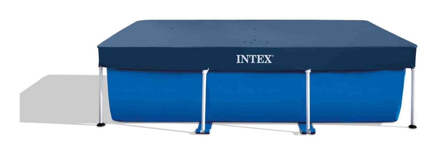 Intex 28037 Copertura per Piscina Rettangolare Blu 400 x 200 x 20 cm con Fori di Drenaggio