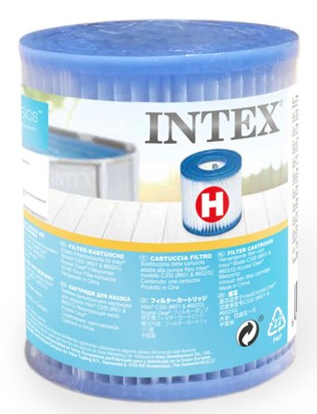 Intex 29007 Cartuccia Filtro Tipo H - 10,2 cm x 9,2 cm, compatibile con Pompe Intex 28601/28602