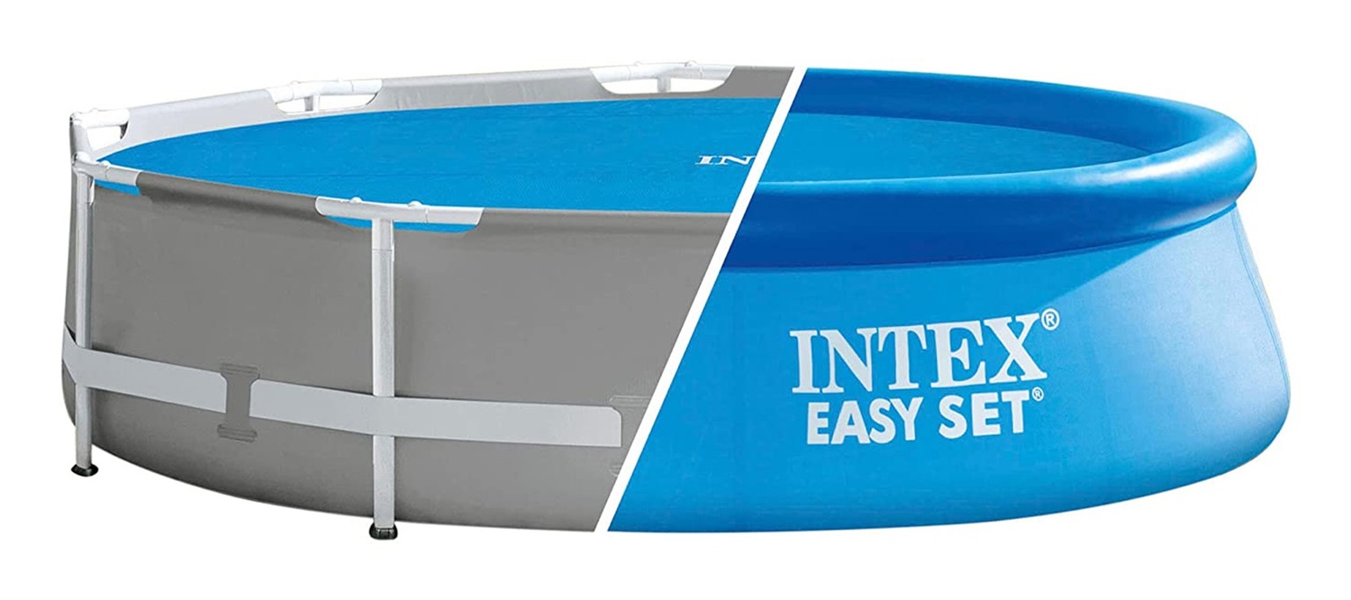 Intex Telo Termico per Piscina 457 cm - Copertura Solare in Polietilene Blu per Easy Set e Frame Rotonda
