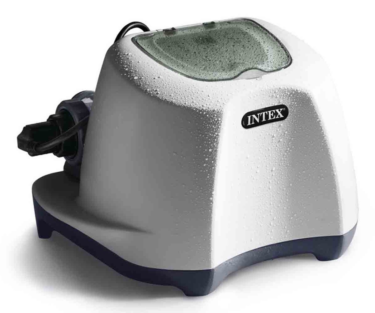 Intex 26670 Clorinatore a Sale Krystal Clear - Generatore Salino di Cloro per Piscine fino a 56.800 L, Produzione Cloro 12 g/h, per Pompa Filtro 2650-12112 L/h, Plastica Bianco