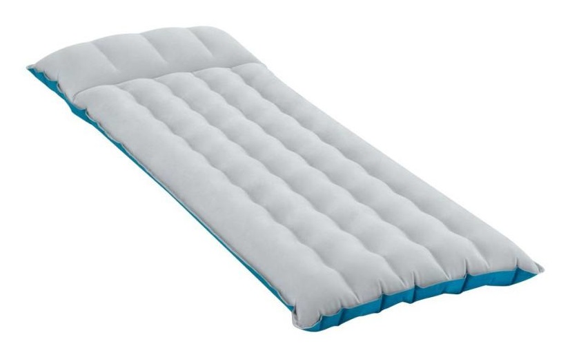 Intex Materasso Gonfiabile Camping Singolo Laminato 67x184x17 cm - Grigio Chiaro e Azzurro