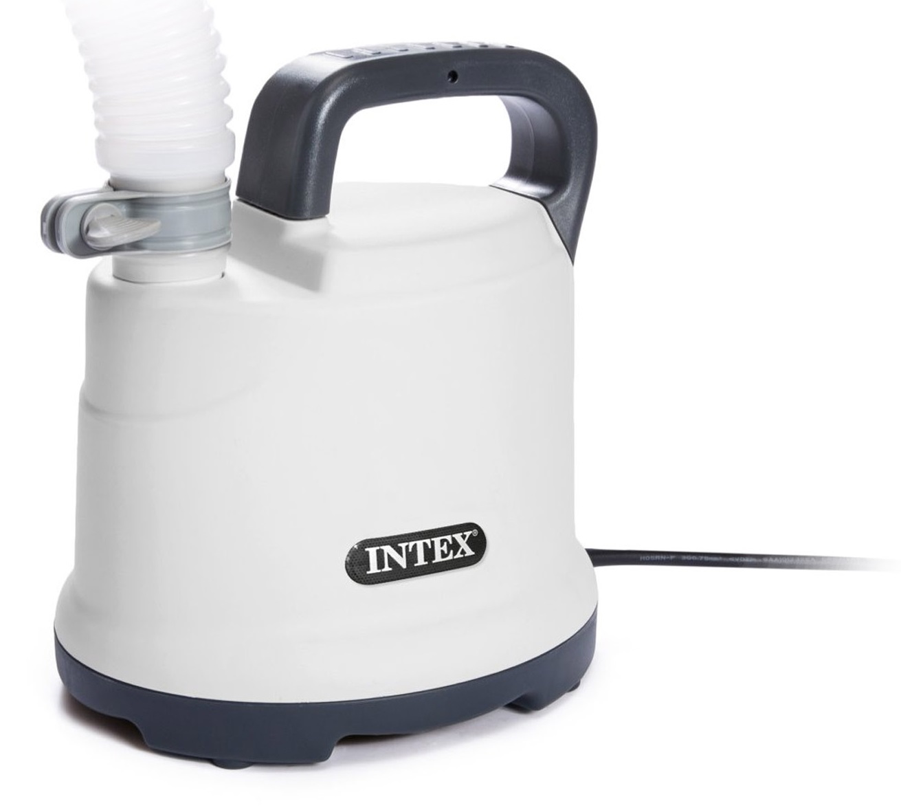 Intex 28606 - Pompa di Svuotamento per Piscine, Plastica, Bianco, Portata 3595 L/h, Tubo di Scarico 5m, Idonea per Profondità fino a 122 cm