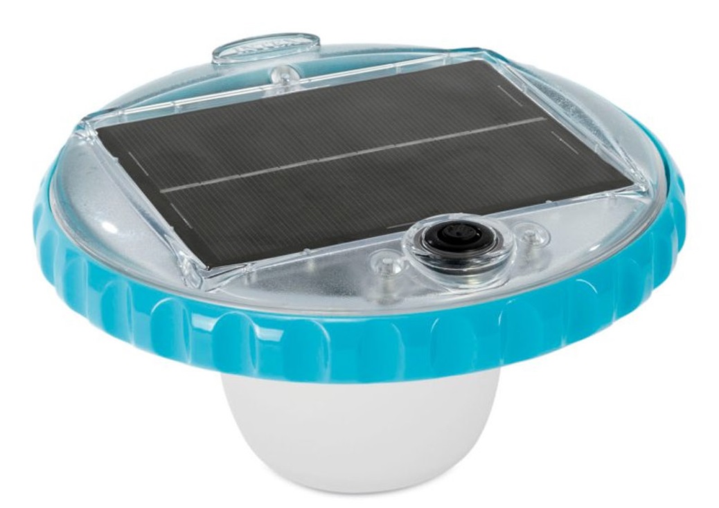 Intex 28695 Luce Galleggiante Solare LED - Multicolore, Ricaricabile, Spegnimento Automatico, 23 cm