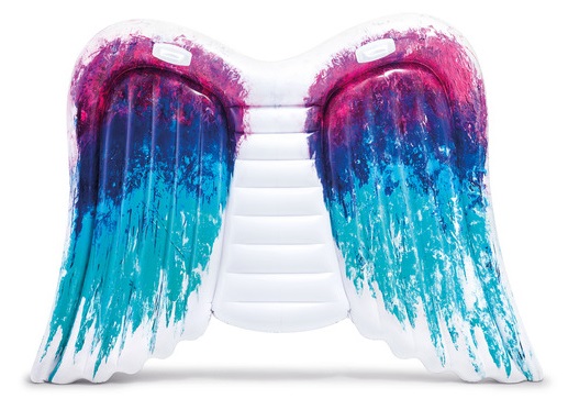 Intex 58786 Materassino Gonfiabile Angel - Vinile, Multicolore, 216x155x20 cm, con Maniglie per Sicurezza