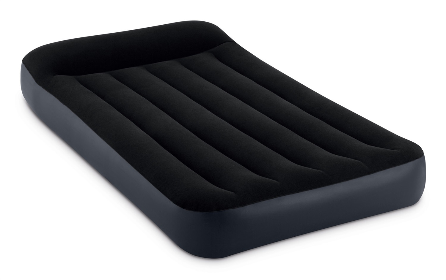 Intex Materasso Gonfiabile Dura-Beam Pillow Rest Singolo Blu Scuro 99x191x25 cm con Tecnologia Fiber-Tech e Cuscino Ergonomico