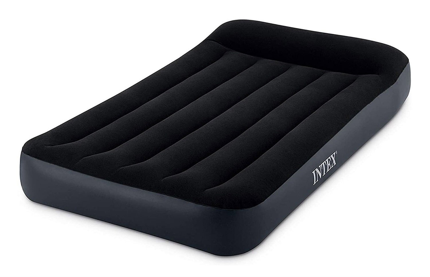 Intex Materasso Gonfiabile Dura-Beam Pillow Rest Singolo Blu Scuro 99x191x25 cm con Tecnologia Fiber-Tech e Cuscino Ergonomico