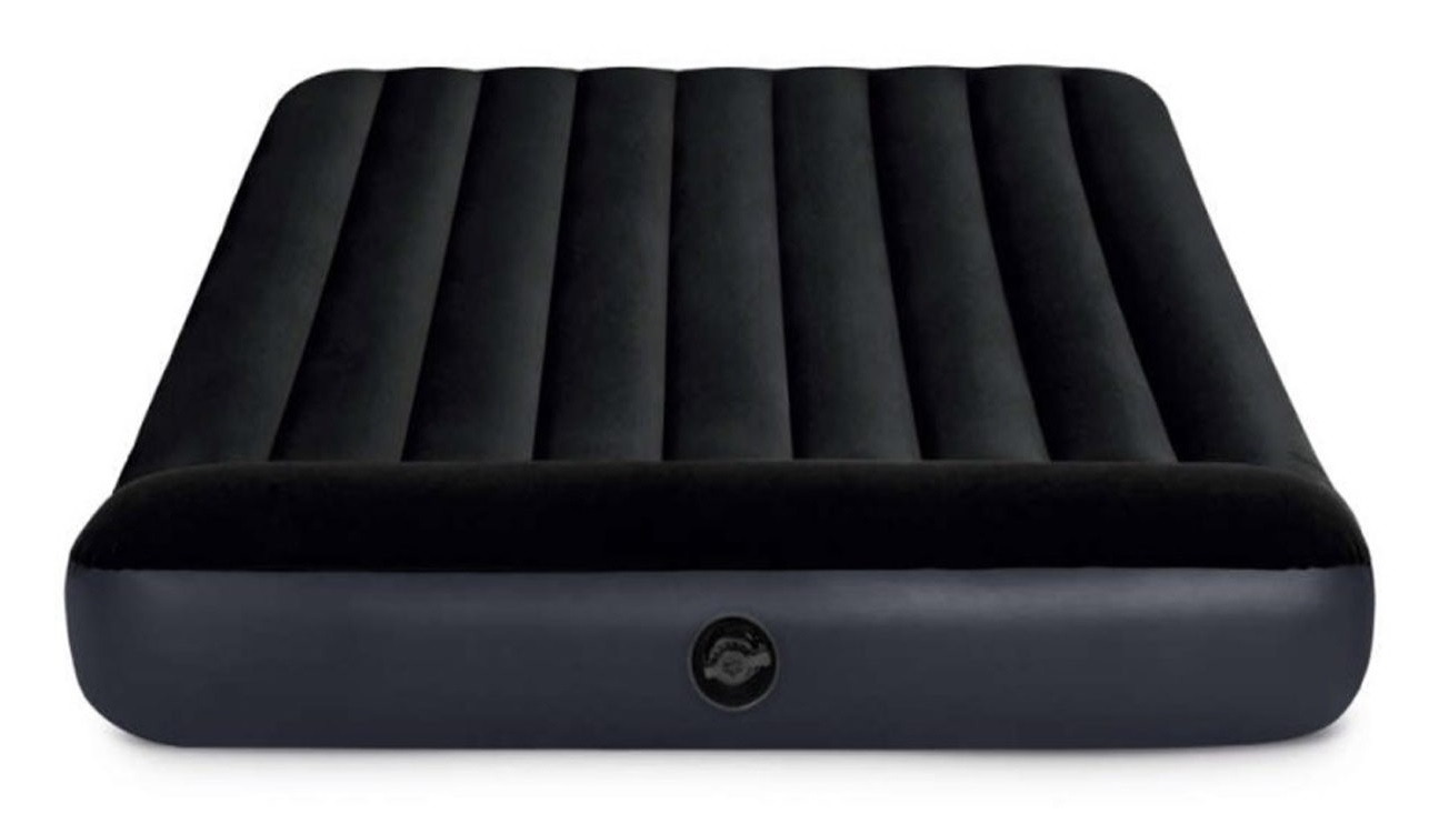 Intex Materasso Gonfiabile Dura-Beam Pillow Rest Classic 137x191x25 cm con Cuscino Ergonomico e Tecnologia Fiber-Tech