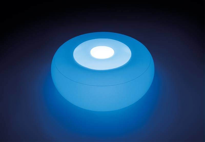 Intex Poggiapiedi Luminoso con LED Multicolore e Batteria Ricaricabile - 86x33 cm, Impermeabile IPX8