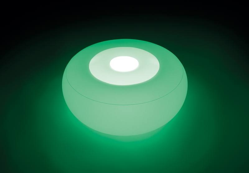Intex Poggiapiedi Luminoso con LED Multicolore e Batteria Ricaricabile - 86x33 cm, Impermeabile IPX8