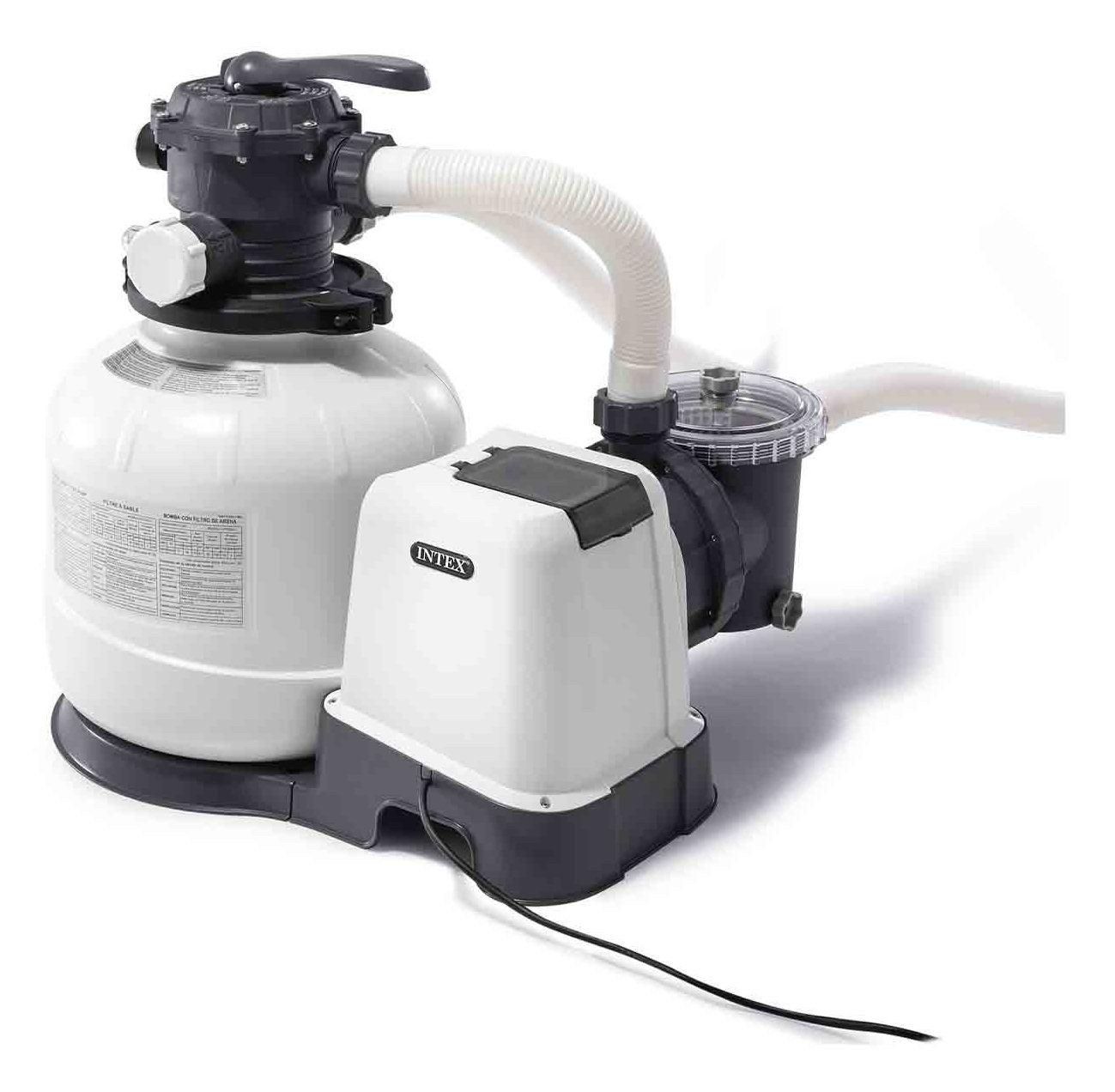 Intex 26648 Pompa Filtro a Sabbia Krystal Clear 10.500 L/h per Piscine Fuori Terra