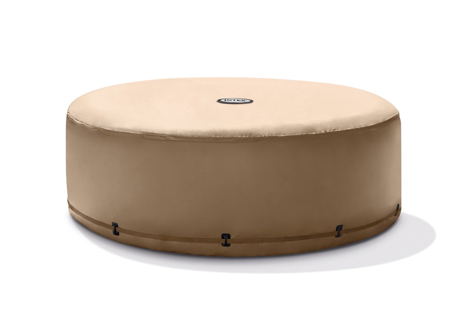 Intex 28523 Copertura per PureSpa Rotonda ad Efficienza Energetica, Schiuma, Beige, 196x71 cm