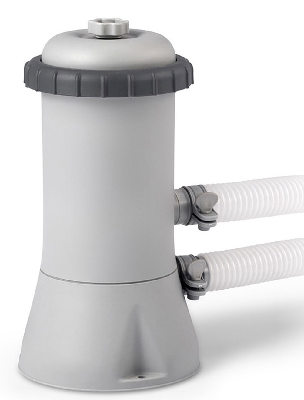 Intex 26726NP Piscina Fuori Terra Rotonda Prism Frame Ø 457x122 cm, 16805 L, Grigio, con Pompa Filtro 3785 L/h, Scaletta e Copertura