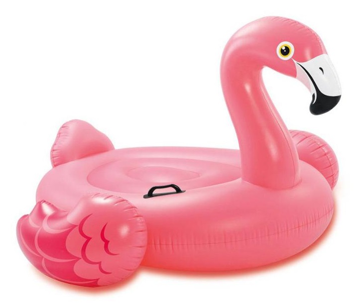 Intex Isola Gonfiabile Fenicottero Grande Rosa - 203 x 196 x 124 cm, Supporta fino a 200 kg, per 2 Persone