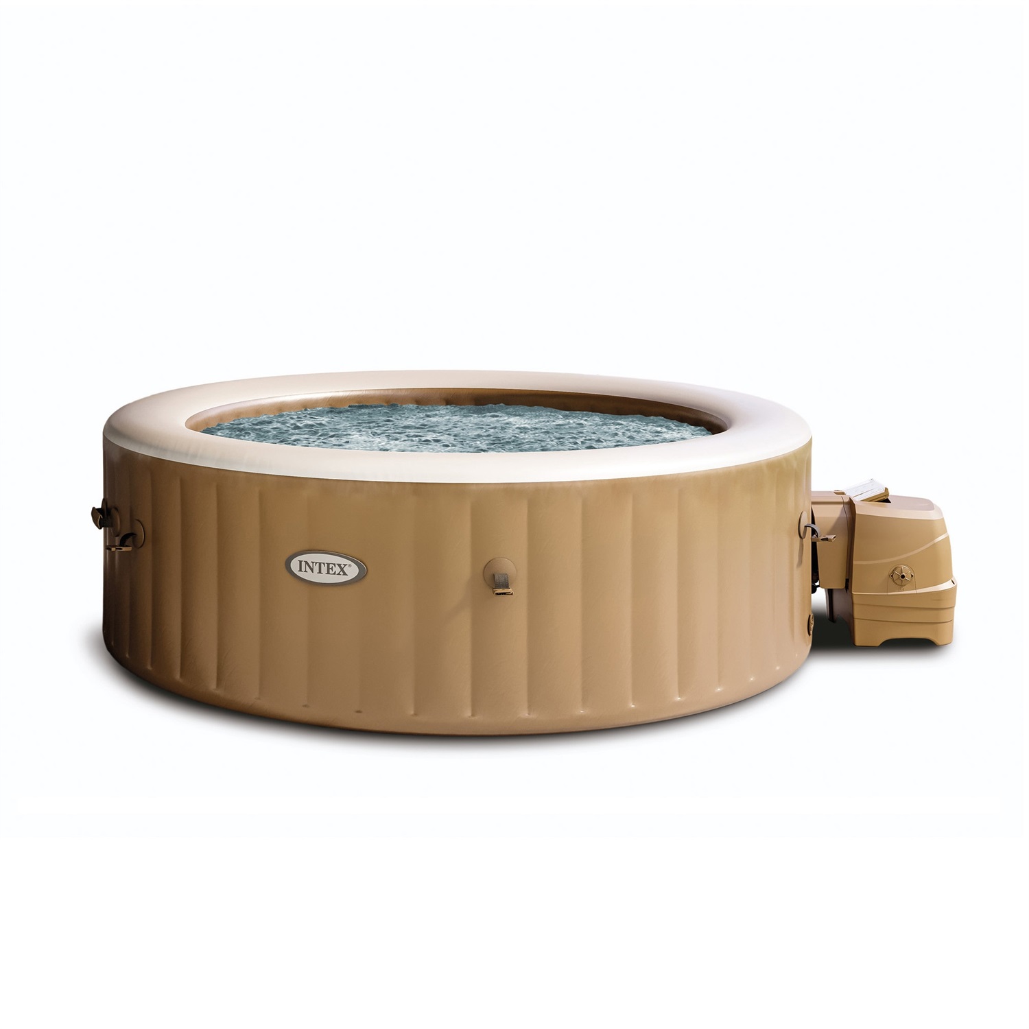 Intex PureSpa Bubble Massage 28428EX - Vasca Idromassaggio Gonfiabile 6 Posti, 140 Getti, Riscaldatore, PVC, 216x71 cm