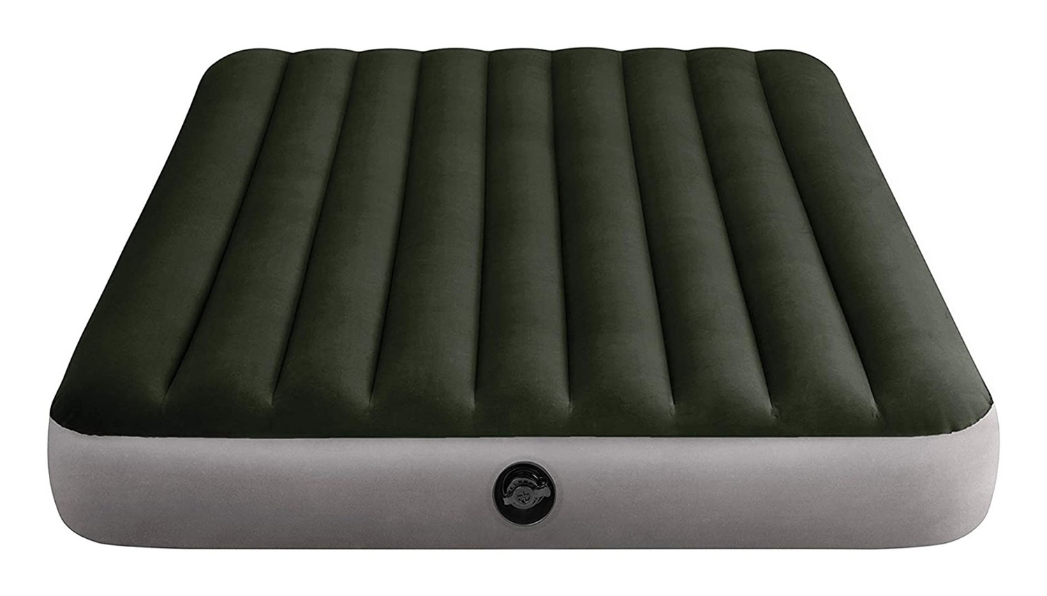 Intex Materasso Gonfiabile Matrimoniale Prestige Downy con Tecnologia Fiber-Tech - 152x203x25 cm, Verde Scuro