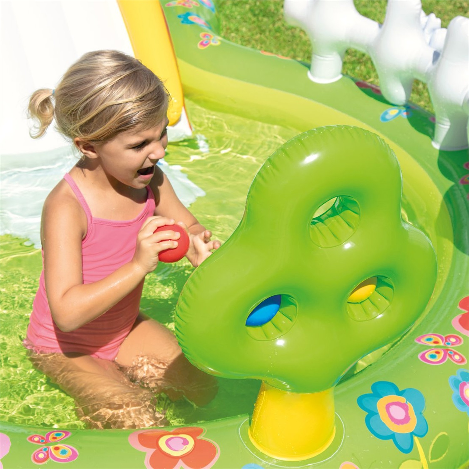 Intex 57154 Piscina Gonfiabile per Bambini - Playcenter Garden Center 290 x 180 x 104 cm, Capacità 450 litri