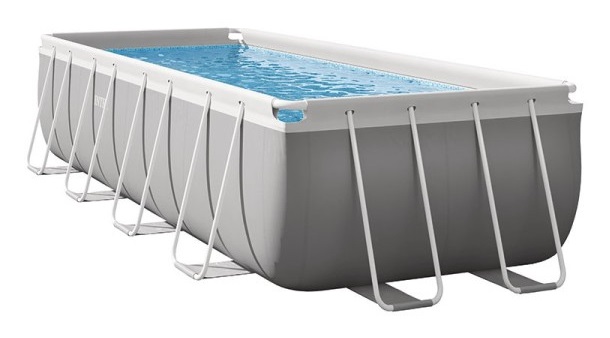 Intex 26790NP Piscina Fuori Terra Rettangolare Prisma Frame 400x200x122 cm con Pompa Filtro 2006 L/h e Scaletta