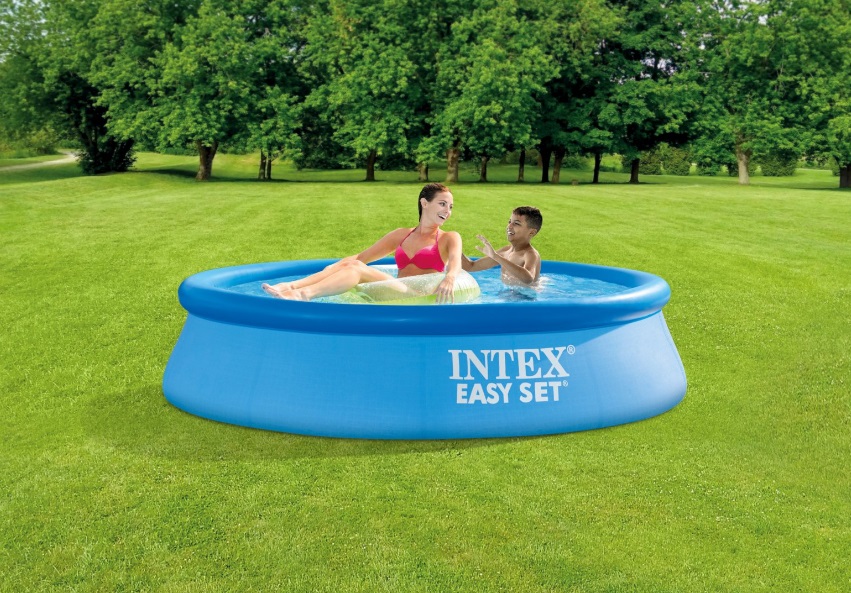 Intex 28106NP Piscina Gonfiabile Easy Set Rotonda 244x61 cm Blu, Capacità 1942 L