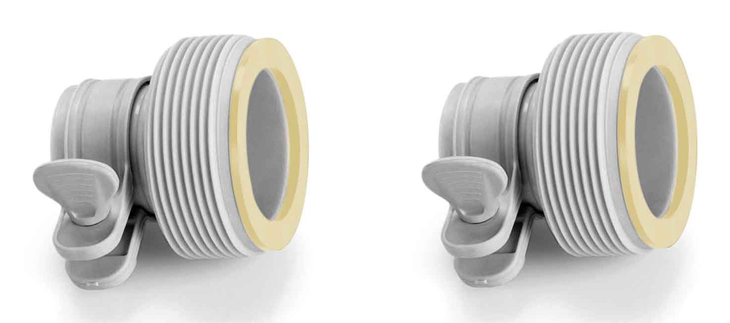 Intex Adattatore Tipo B per Pompe Piscina - Kit 2 pz, Morsetto Accessori Filtraggio, Plastica Resistente