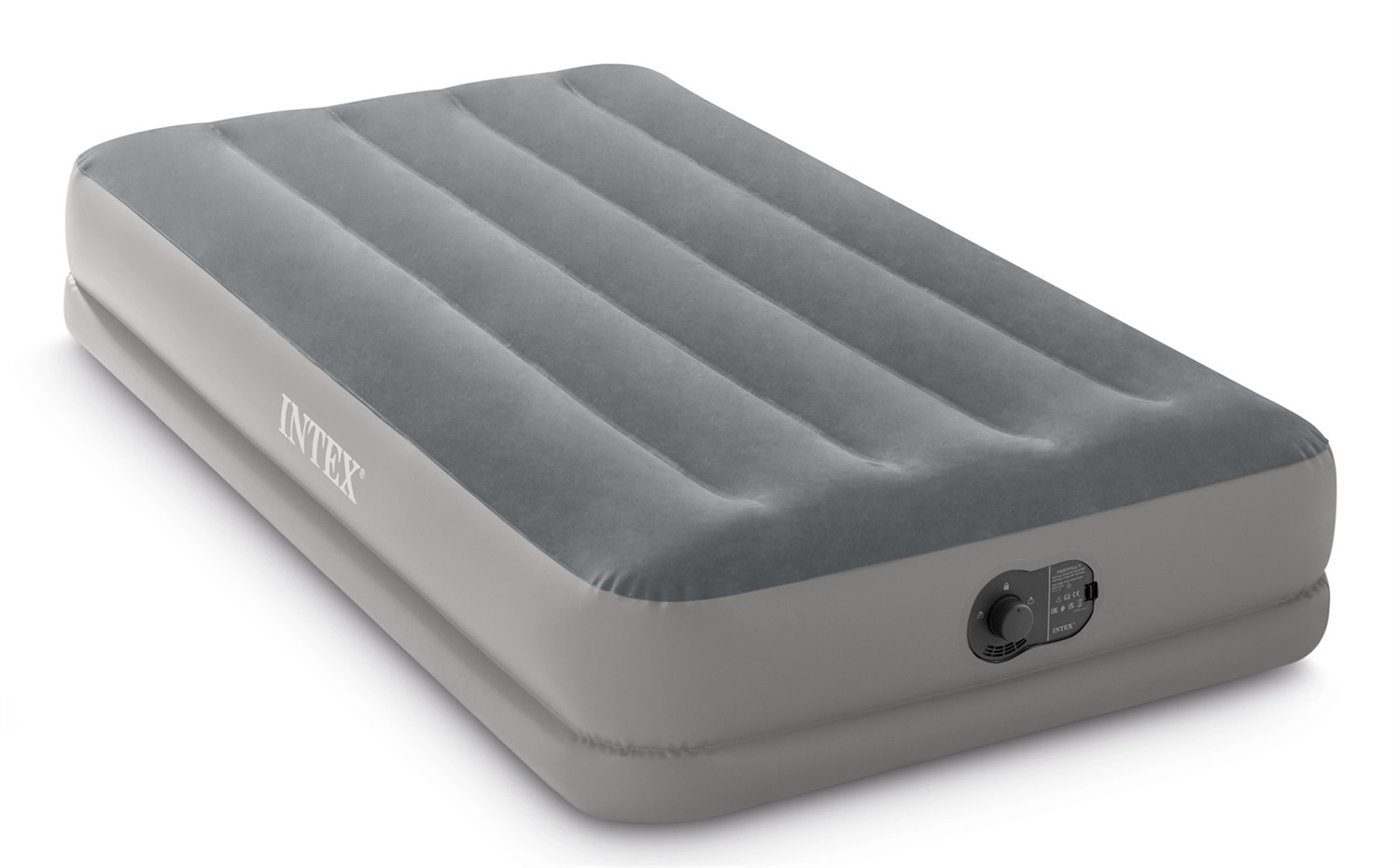 Intex 64112 Materasso Gonfiabile Singolo Dura-Beam Prestige Mid-Rise con Pompa Fastfill USB - 99x191x30 cm