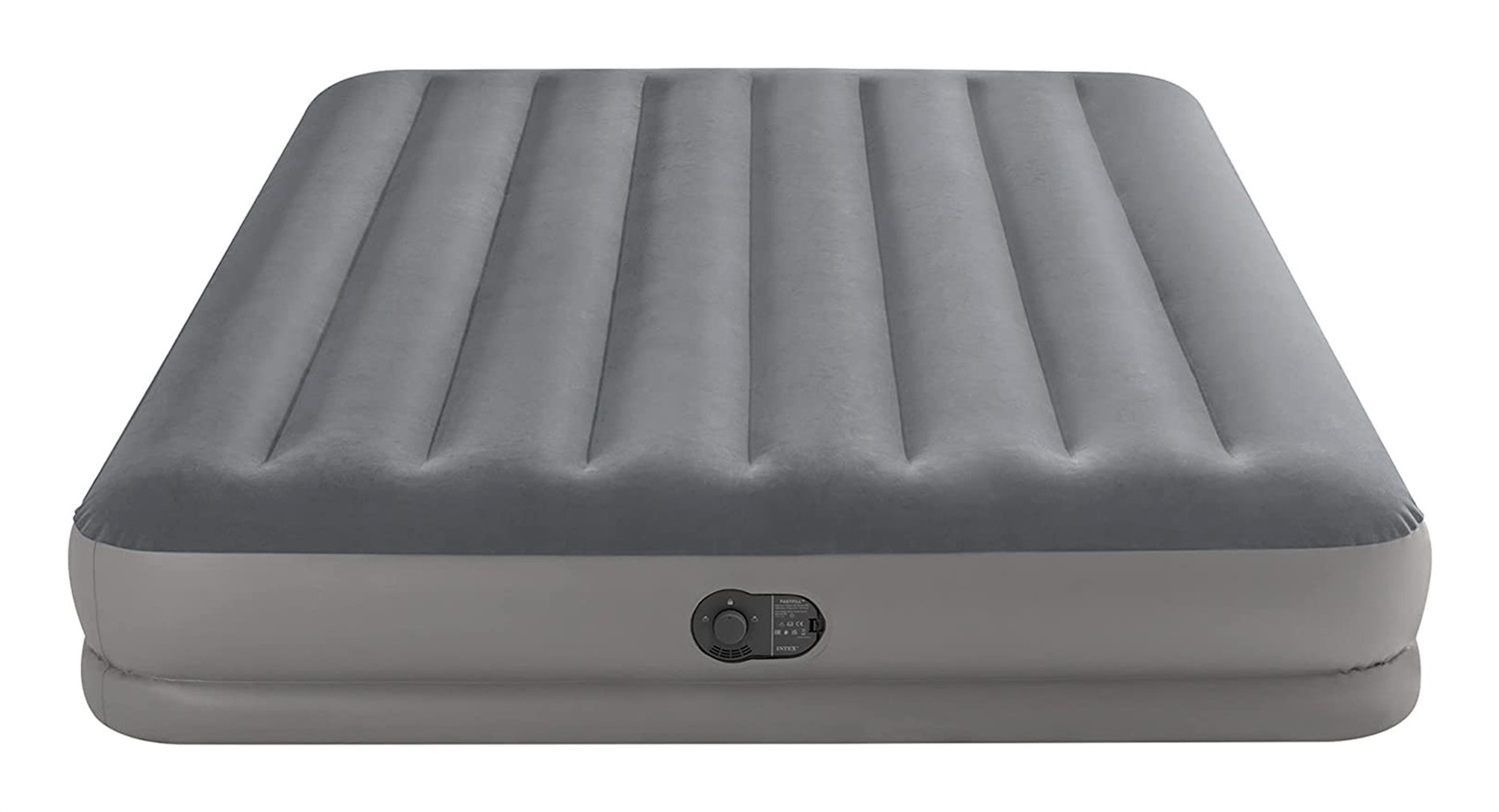 Intex Materasso Gonfiabile Matrimoniale Dura-Beam Prestige Mid-Rise con Pompa USB - 152x203x30 cm - Grigio