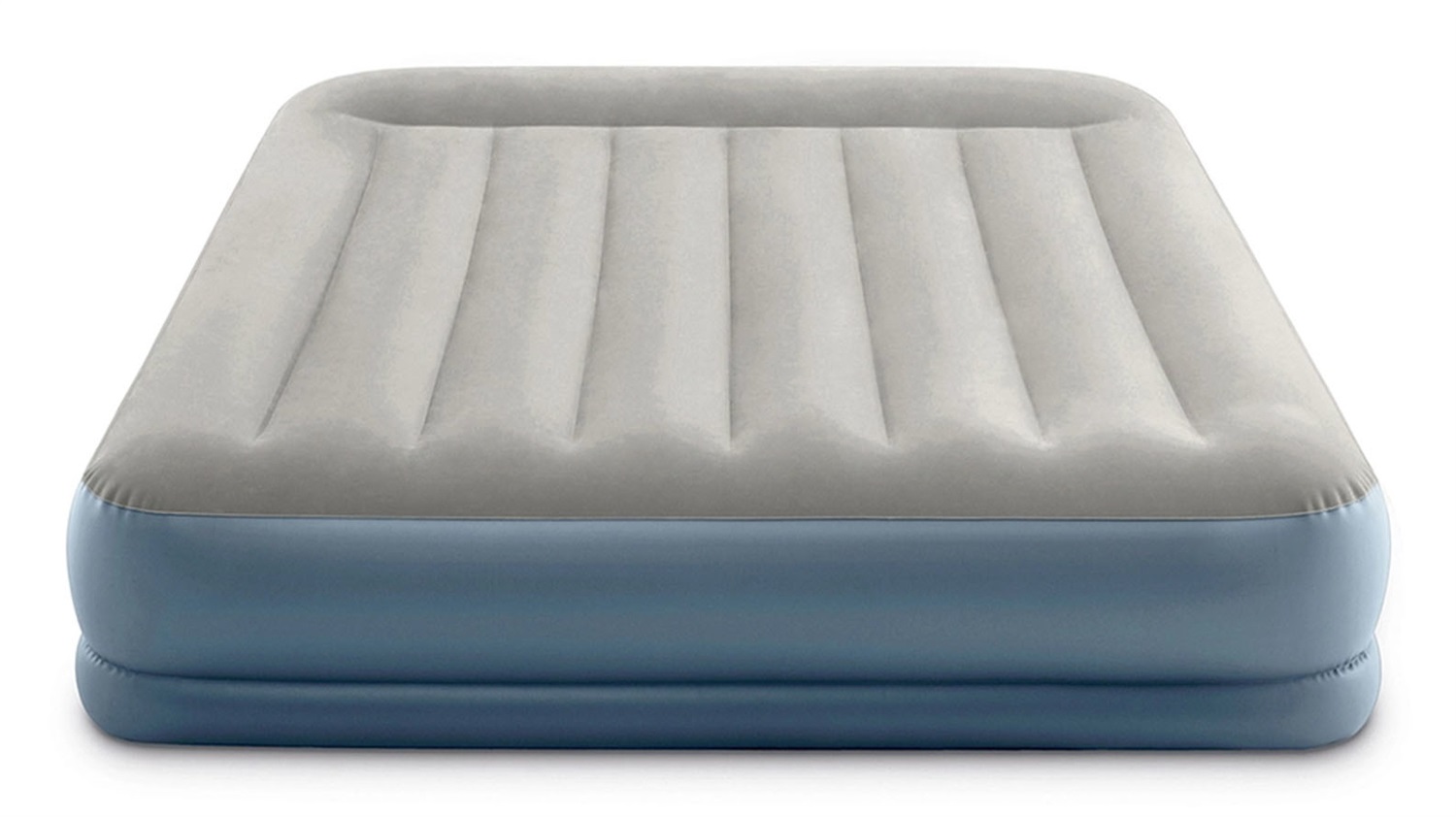 Intex Materasso Dura-Beam Pillow Rest Mid-Rise Matrimoniale Autogonfiante 152x203x30 cm con Pompa Elettrica Integrata e Cuscino Ergonomico - Colore Crema