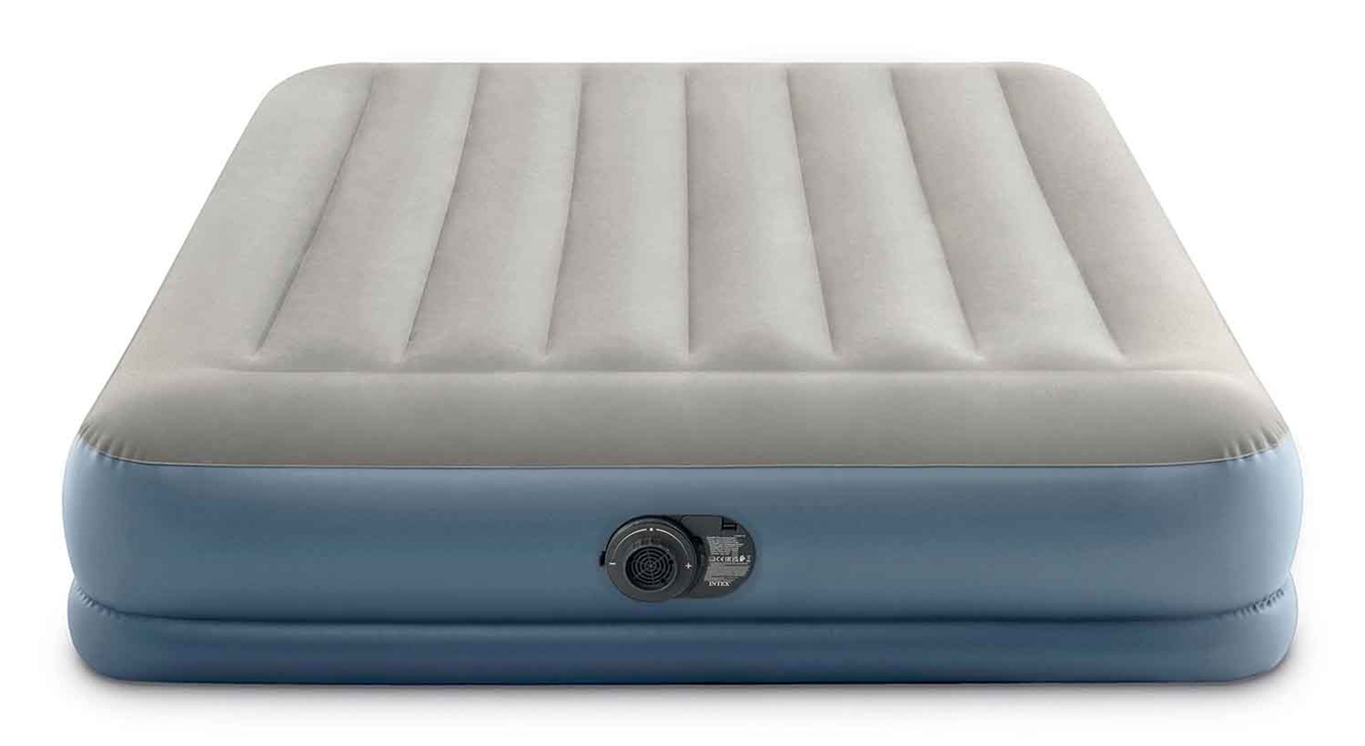 Intex Materasso Dura-Beam Pillow Rest Mid-Rise Matrimoniale Autogonfiante 152x203x30 cm con Pompa Elettrica Integrata e Cuscino Ergonomico - Colore Crema