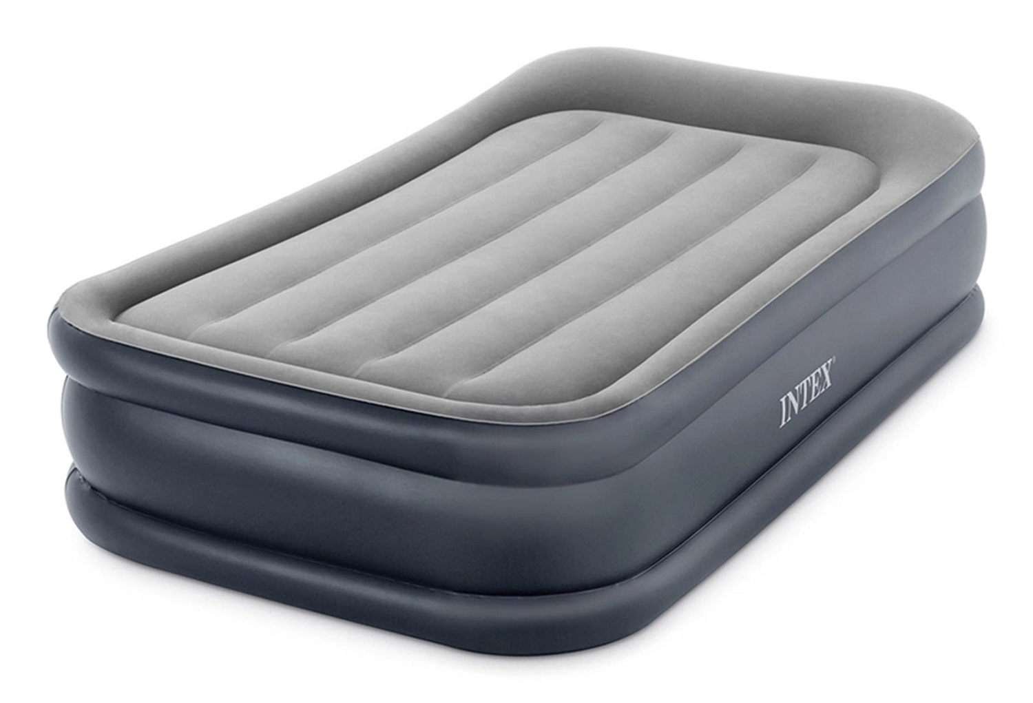 Intex Dura-Beam Pillow Rest Deluxe Materasso Singolo Bicolore con Pompa Elettrica Integrata e Cuscino Ergonomico 99x191x42 cm