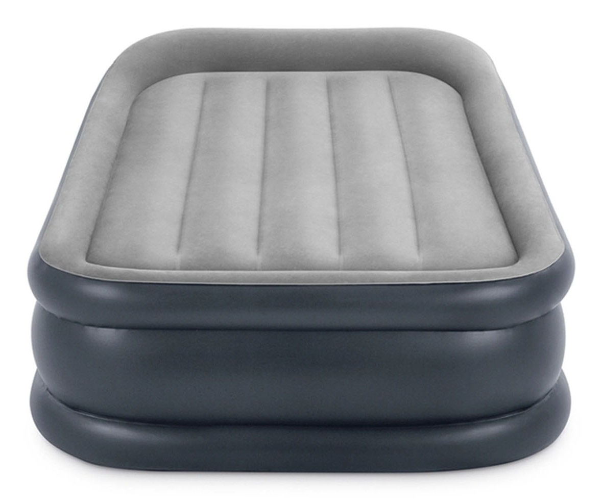 Intex Dura-Beam Pillow Rest Deluxe Materasso Singolo Bicolore con Pompa Elettrica Integrata e Cuscino Ergonomico 99x191x42 cm