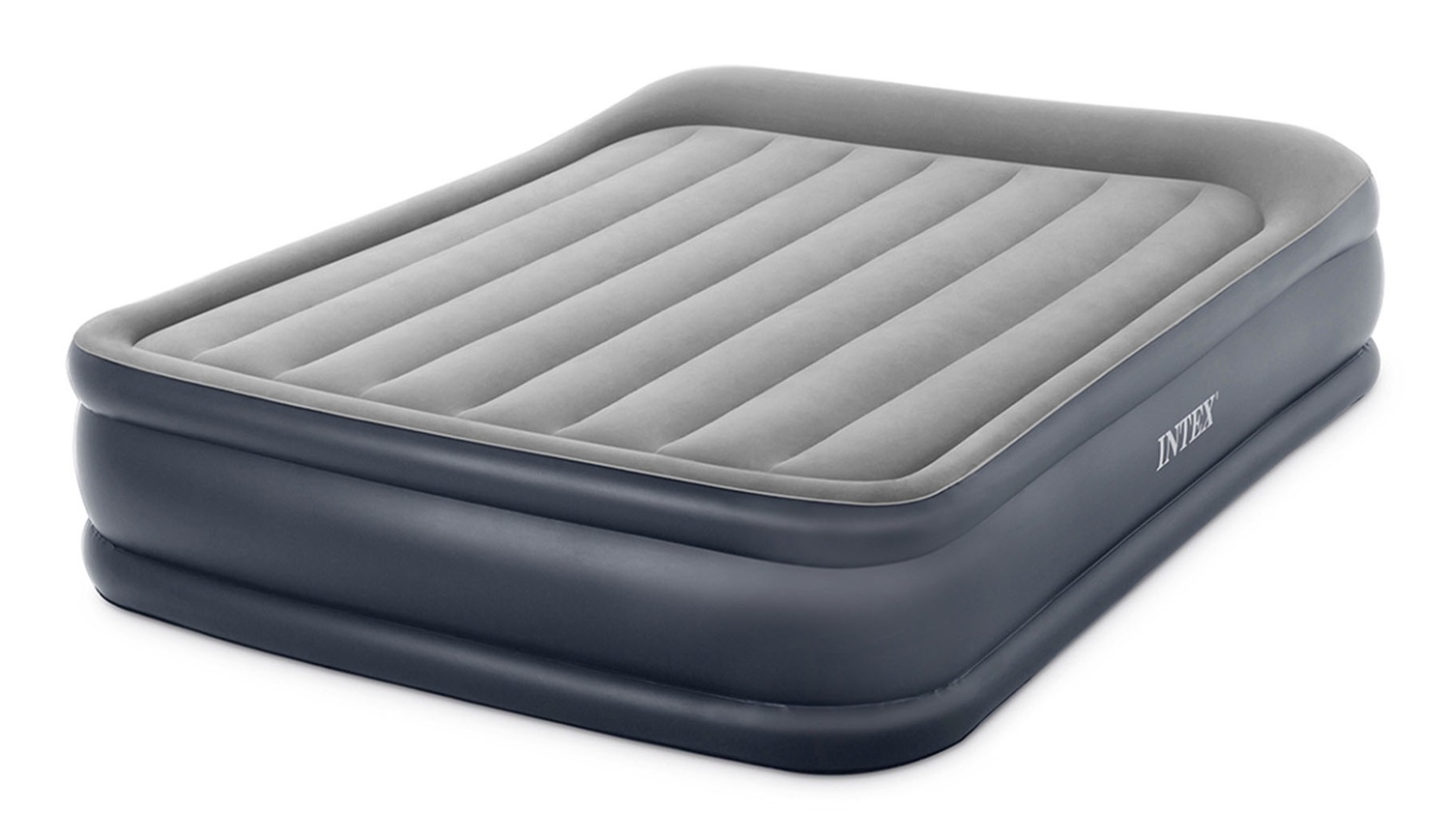 Intex Dura-Beam Pillow Rest Deluxe Materasso Matrimoniale Bicolore con Pompa Elettrica Integrata 152x203x42 cm