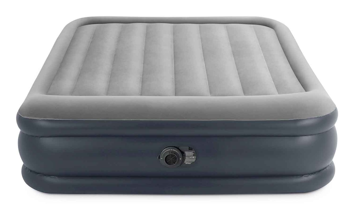 Intex Dura-Beam Pillow Rest Deluxe Materasso Matrimoniale Bicolore con Pompa Elettrica Integrata 152x203x42 cm